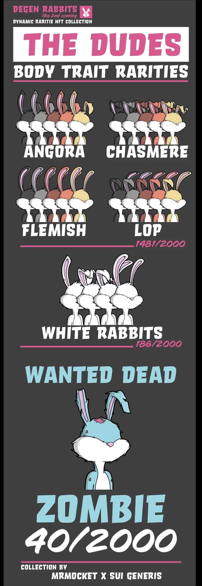 Original Degen Rabbits infographic explaining the male rabbit branch.